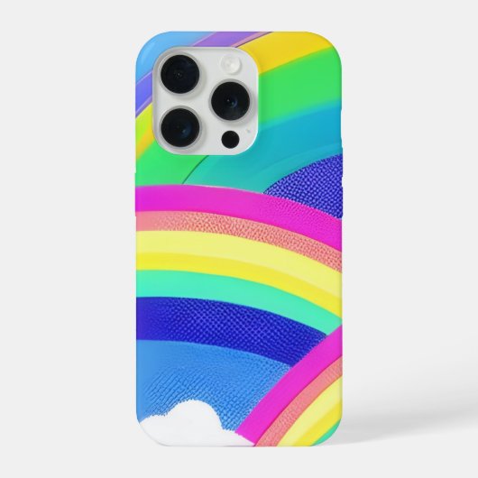 Modern Rainbows iPhone Hülle (Rückseite)