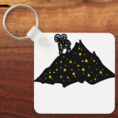 Modern Ram Zodiac Keychain – Sleek Aries  Schlüsselanhänger (Vorderseite)