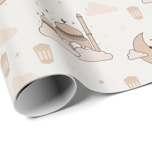 Modern Ramadan Eid Mubarak Eid & Ramadan Geschenkpapier (Rolleneckpunkt)