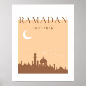 Modern Ramadan Mubarak Mosque Poster (Vorne)