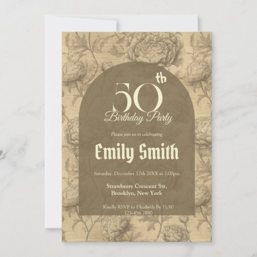 Modern Ranunculus Aesthetic Teen Birthday Einladung (Vorderseite)