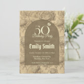 Modern Ranunculus Aesthetic Teen Birthday Einladung (Stehend Vorderseite)