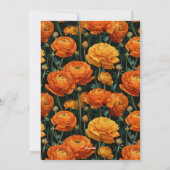 Modern Ranunculus Petal Her Birthday Einladung (Rückseite)