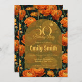 Modern Ranunculus Petal Her Birthday Einladung (Vorne/Hinten)