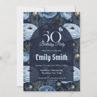 Modern Ranunculus Sparkle 60Th Birthday Einladung