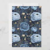 Modern Ranunculus Sparkle 60Th Birthday Einladung (Rückseite)