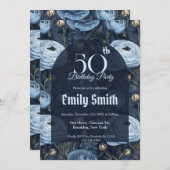 Modern Ranunculus Sparkle 60Th Birthday Einladung (Vorne/Hinten)