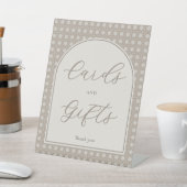 Modern Rattan Bridal Shower Cards And Gifts Sockelschild (In SItu)