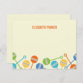 Modern Rattles Baby Dusche Vielen Dank Karten (Vorne/Hinten)