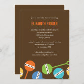 Modern Rattles Boy Baby Shower Einladung (Vorne/Hinten)