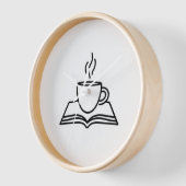 Modern Reader's Coffee & Book Wall Clock Uhr (Winkel)