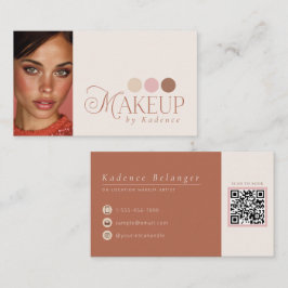 Modern Readymade Logo Photo Makeup Artist Visitenkarte
