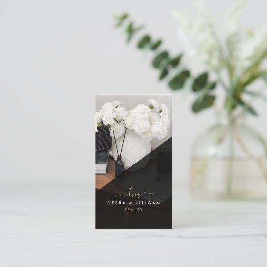 Modern Real Anwesen Agent Business Card Visitenkarte (Stehend Vorderseite)