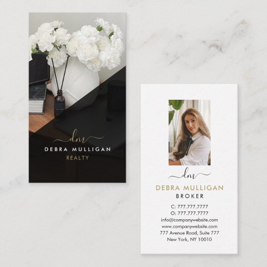 Modern Real Anwesen Agent Business Card Visitenkarte (Vorne/Hinten)