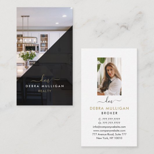 Modern Real Anwesen Agent Business Card Visitenkarte (Vorne/Hinten)