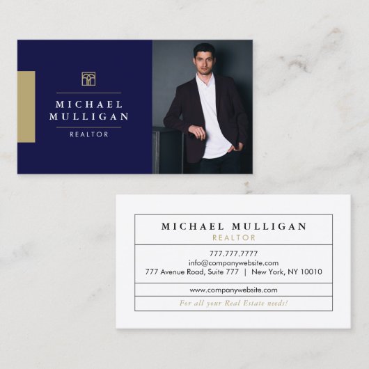Modern Real Anwesen Agent Business Card Visitenkarte (Vorne/Hinten)