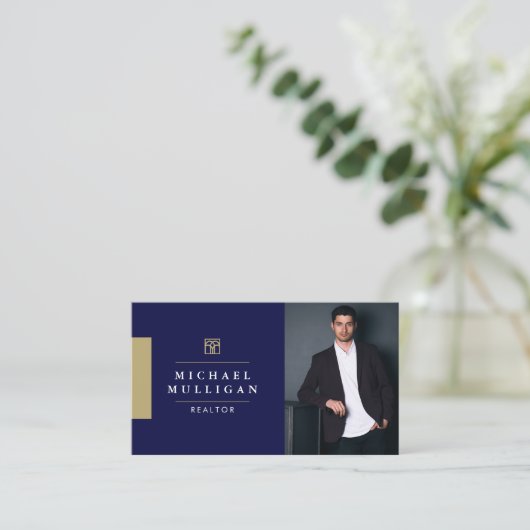 Modern Real Anwesen Agent Business Card Visitenkarte (Stehend Vorderseite)