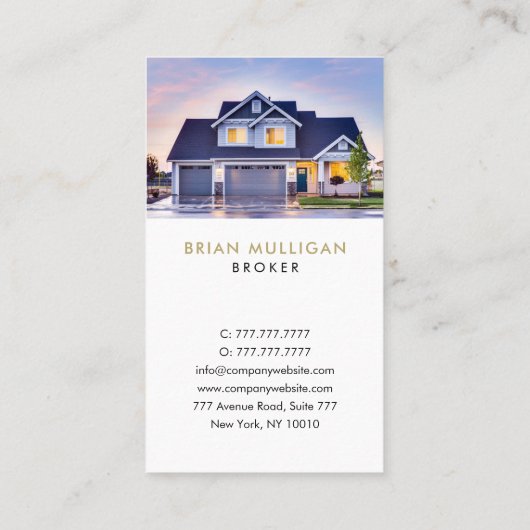 Modern Real Anwesen Agent Business Card Visitenkarte (Rückseite)