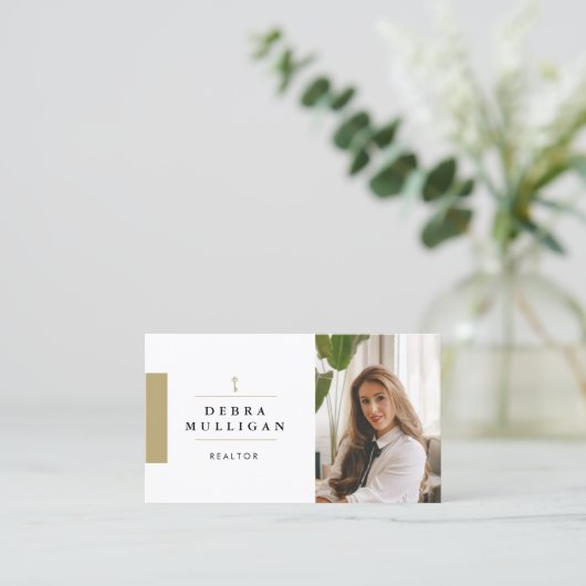 Modern Real Anwesen Agent Business Card Visitenkarte (Stehend Vorderseite)