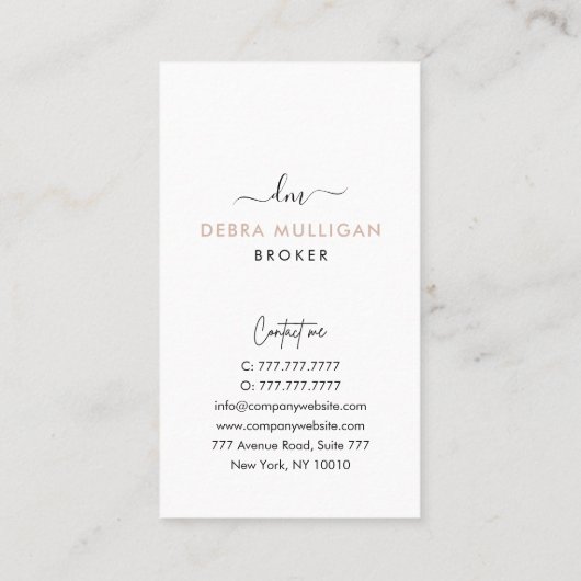 Modern Real Anwesen Agent Business Card Visitenkarte (Rückseite)