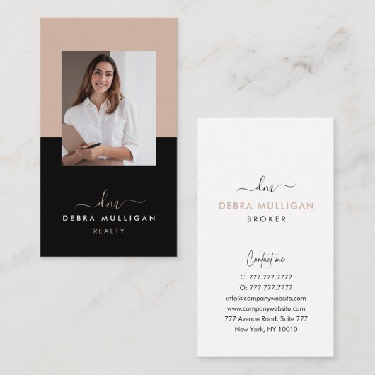 Modern Real Anwesen Agent Business Card Visitenkarte (Vorne/Hinten)