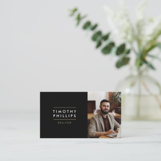 Modern Real Anwesen Agent Business Card Visitenkarte (Stehend Vorderseite)