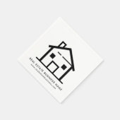 Modern Real Anwesen Agent Business Promotion Paper Serviette (Ecke)
