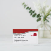 Modern Real Anwesen Broker Business Cards Visitenkarte (Stehend Vorderseite)