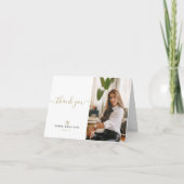 Modern Real Anwesen Danke Card - Monogram (Vorderseite)