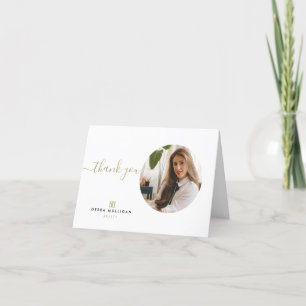 Modern Real Anwesen Danke Card - Monogram