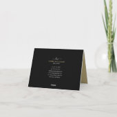 Modern Real Anwesen Danke Card - Monogram (Rückseite)