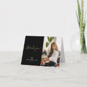 Modern Real Anwesen Danke Card - Monogram (Vorderseite)