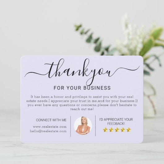 Modern Real Anwesen Housewarming Danke Karten (Stehend Vorderseite)