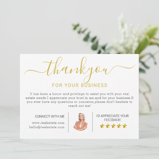 Modern Real Anwesen Housewarming Danke Karten (Stehend Vorderseite)