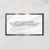 Modern Real Anwesen Icon | Metallgrenze Visitenkarte (Rückseite)