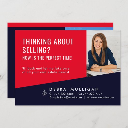 Modern Real Anwesen Marketing Postkarte (Vorne/Hinten)