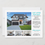 Modern Real Anwesen Marketing Postkarte (Rückseite)