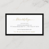 Modern Real Anwesen Monogram Business Card Visitenkarte (Rückseite)