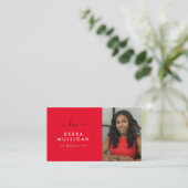 Modern Real Anwesen Monogram Business Card Visitenkarte (Stehend Vorderseite)