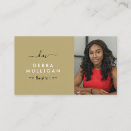 Modern Real Anwesen Monogram Business Card Visitenkarte