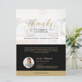 Modern Real Anwesen Open House Danke Karte (Stehend Vorderseite)