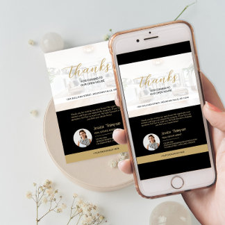 Modern Real Anwesen Open House Danke Karte