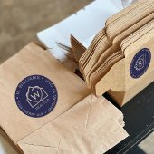 Modern Real Anwesen Werbeaktion Realtor Ihr Logo Runder Aufkleber