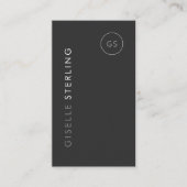 Modern Real Estate Agent Black Minimalist  Visitenkarte (Vorderseite)