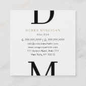 Modern Real Estate Agent Business Card Quadratische Visitenkarte (Rückseite)