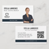 Modern Real Estate Agent Photo LOGO PRESENTATION Visitenkarte (Vorne/Hinten)