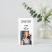 Modern Real Estate Agent Vertical Photo Logo Visitenkarte (Stehend Vorderseite)