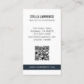 Modern Real Estate Agent Vertical Photo Logo Visitenkarte (Rückseite)