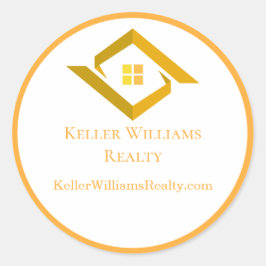 Modern Real Estate Black and gold custom logo Runder Aufkleber