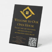 Modern Real Estate Black and gold custom logo Sockelschild (Vorderseite)